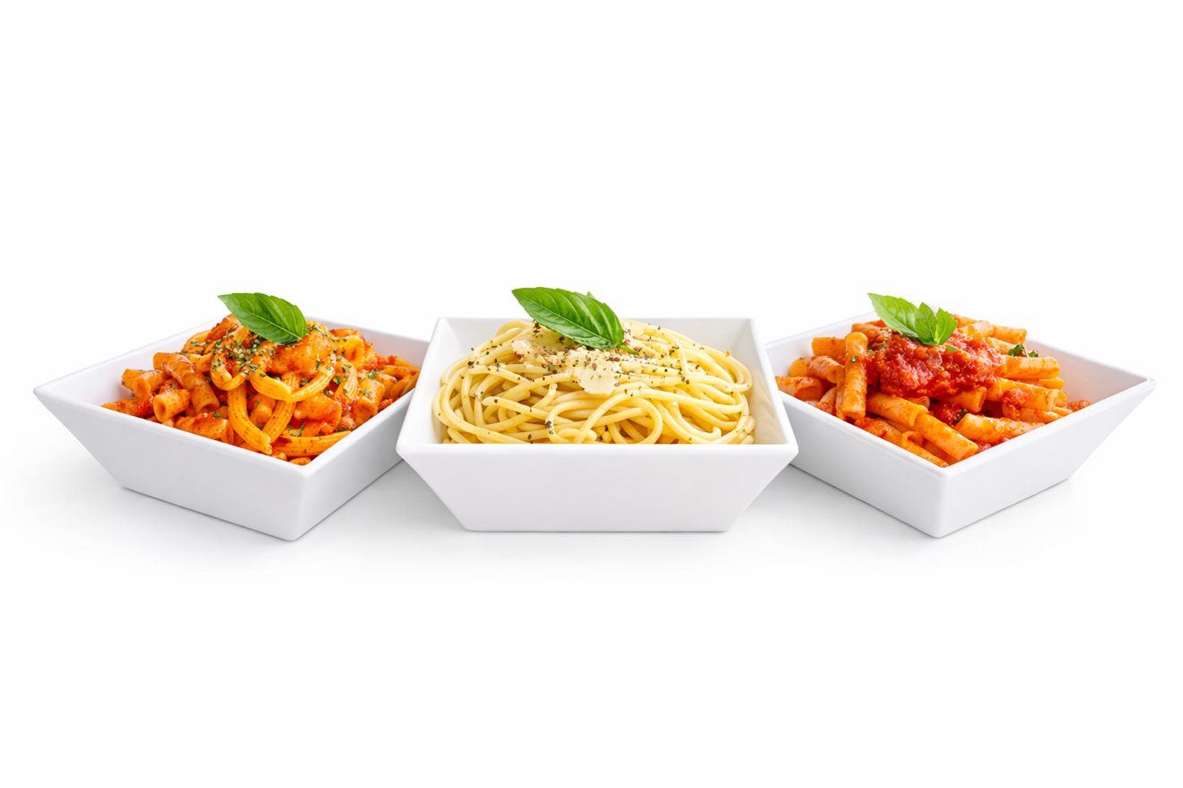 Spaghetti, Penne or Linguine.