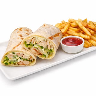 Grilled Chicken Caesar Wrap + Fries
