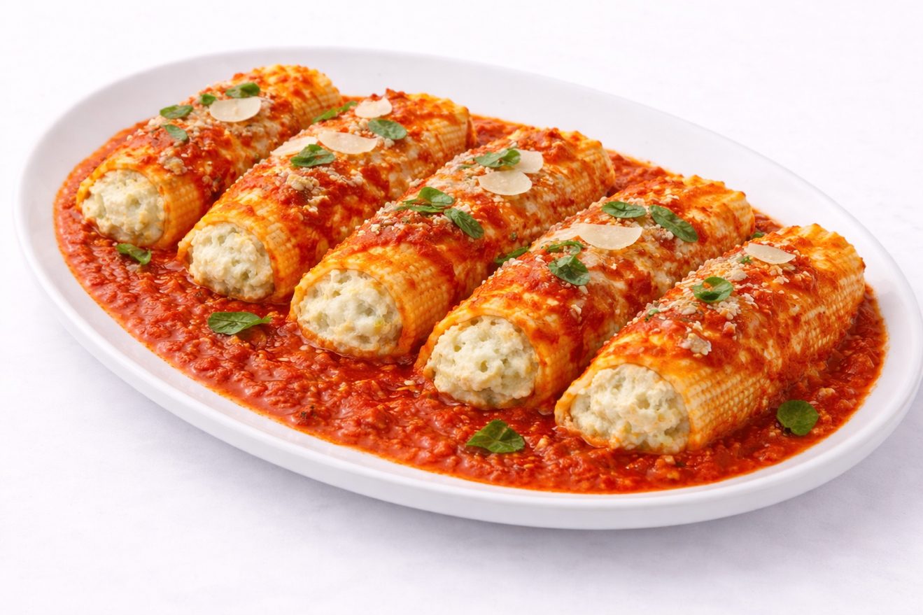 Baked Manicotti.