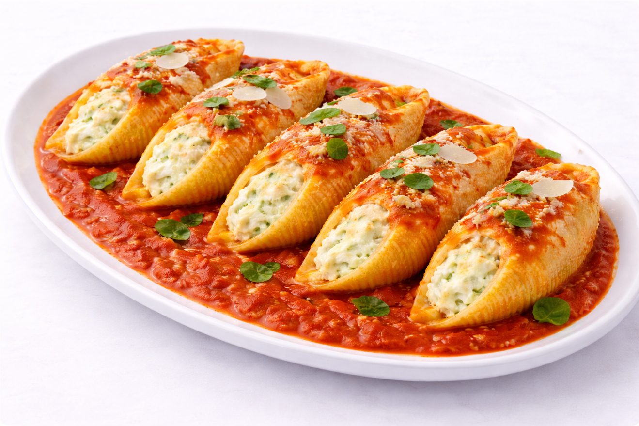 Three Cheese Stuffed Shells.