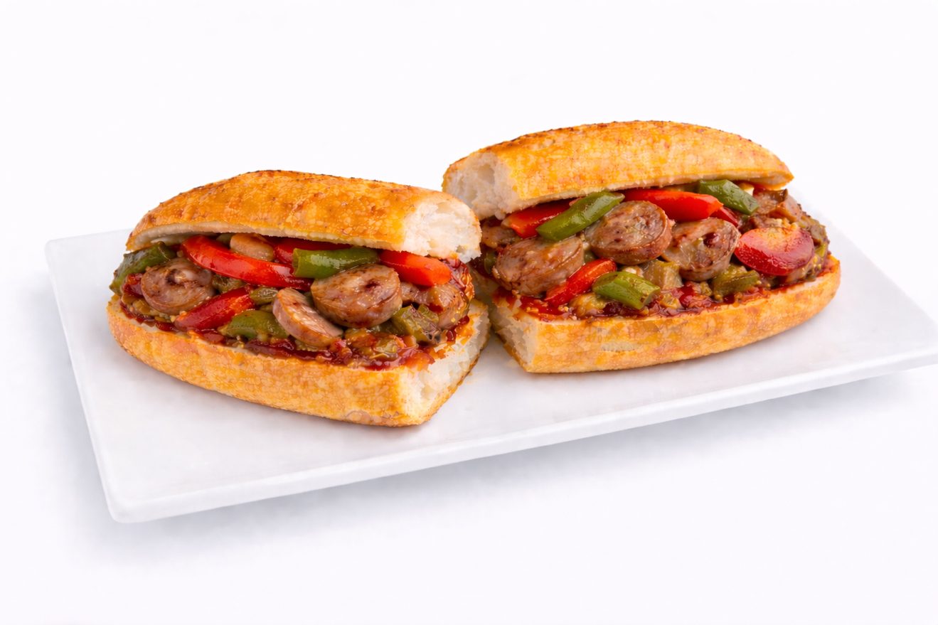 Italian Sausage & Peppers Hero.